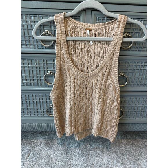 NWOT  Free people High Tide Cable Tank, XS $88 D15 - Picture 2 of 8